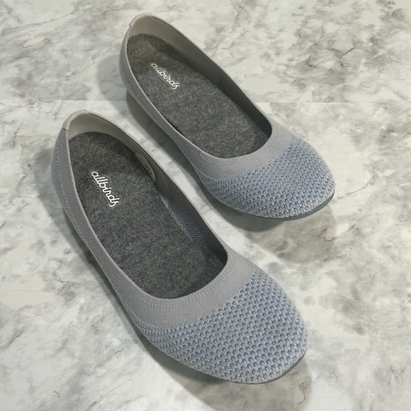 ALLBIRDS WOMENS TREE BREZER LOAFERS ROUND TOE BALLET GRAY Sz 8 1/2 - Picture 2 of 10